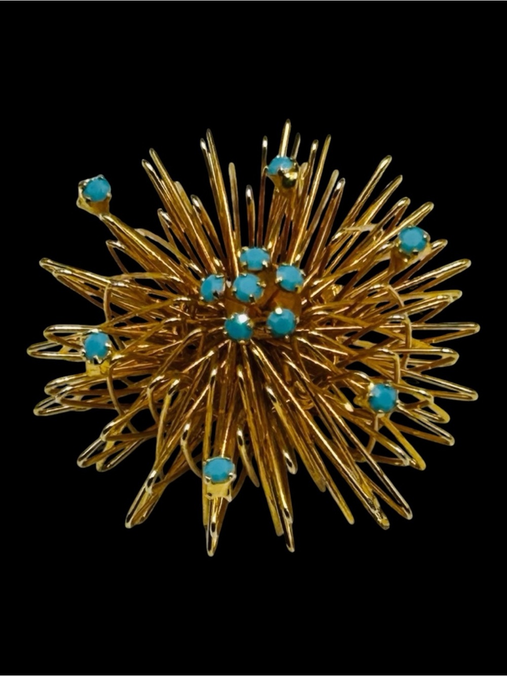 Vintage Wire Works Atomic Age Brooch